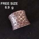 Fine Silver Rings Sterling 925 Vintage Craft Jewelry Karen Adjustable Size R433