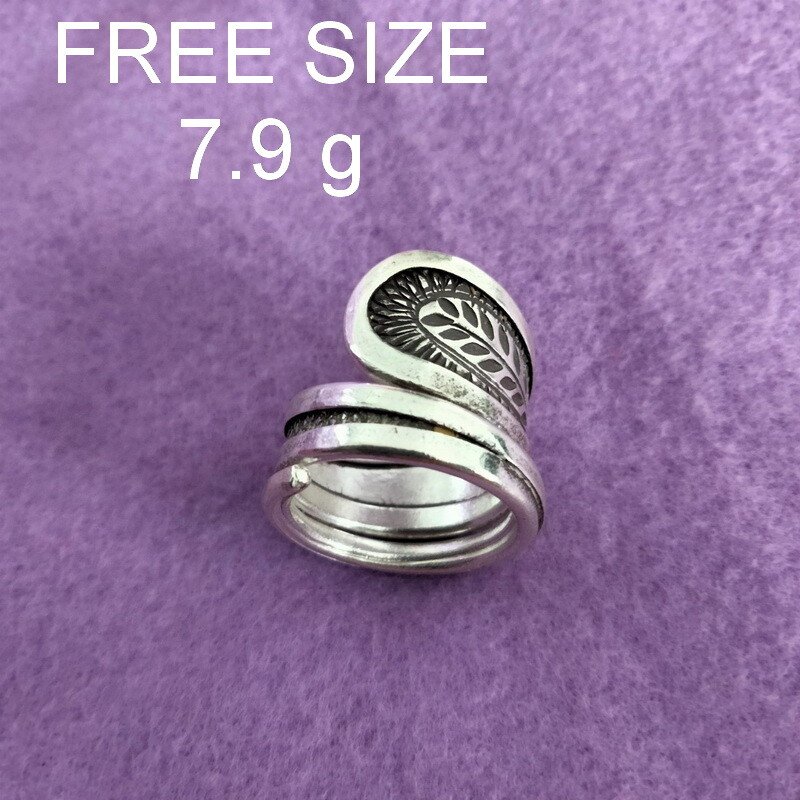 Fine Silver Rings Sterling 925 &euml;&deg;�&igrave;&sect;� Craft Jewelry Fashion Adjustable Size R78031
