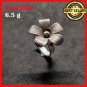 FINE SILVER RINGS 925 STERLING &atilde;�&ordf;&atilde;�&sup3;&atilde;�&deg; BAGUE ADJUSTABLE SIZE PLUMERIA FLOWERS CRAFT