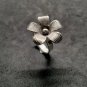 FINE SILVER RINGS 925 STERLING &atilde;�&ordf;&atilde;�&sup3;&atilde;�&deg; BAGUE ADJUSTABLE SIZE PLUMERIA FLOWERS CRAFT
