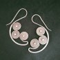 FINE SILVER EARRINGS 925 STERLING CRAFT Dangle 8g Hill Tribe Spiral Hook 23212