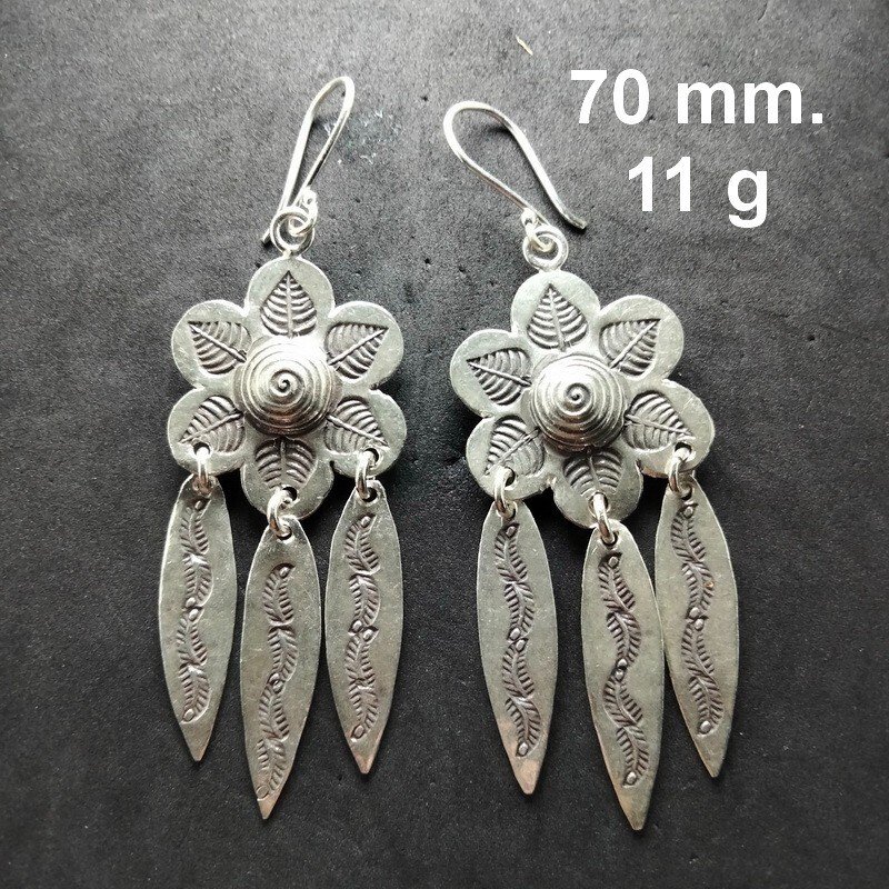 FINE SILVER EARRINGS 925 STERLING CRAFT Hook 11g LOT18 Dangle Tribal Catcher 28