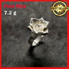 FINE SILVER RINGS 925 STERLING リング BAGUE ADJUSTABLE SIZE SMALL CUTE ROSE GIFT