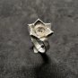FINE SILVER RINGS 925 STERLING &atilde;�&ordf;&atilde;�&sup3;&atilde;�&deg; BAGUE ADJUSTABLE SIZE SMALL CUTE ROSE GIFT