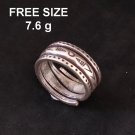 Fine Silver Rings Sterling 925 Vintage Craft Jewelry Karen Adjustable Size R414