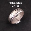 Fine Silver Rings Sterling 925 Vintage Craft Jewelry Karen Adjustable Size R407