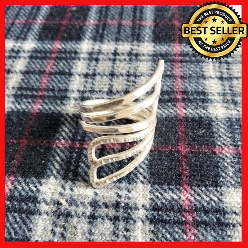 Fine Silver Rings Sterling 925 &euml;&deg;�&igrave;&sect;� Craft Hammer Scratch Fashion  Styles Supreme