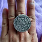 FINE SILVER RINGS 925 STERLING FFONIWCH fáinne ADJUSTABLE SIZE ROUND SUNNY R7722