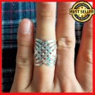 Fine Silver Rings Sterling 925 반지 Craft Cross Weave Supreme Luxury Women Present