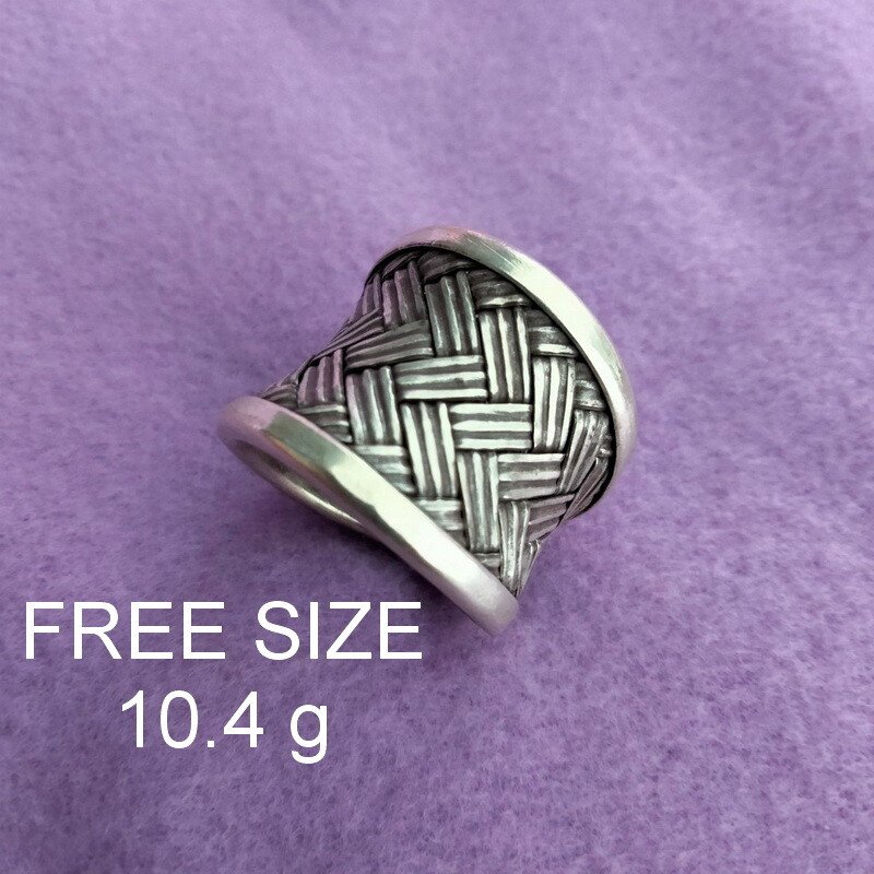 Fine Silver Rings Sterling 925 &euml;&deg;�&igrave;&sect;� Craft Jewelry Fashion Adjustable Size R78001