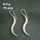 FINE SILVER EARRINGS 925 STERLING CRAFT Dangle 8g Spike Hooks Plain 23612
