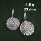 FINE SILVER EARRINGS 925 STERLING CRAFT Dangle 4g HillTribe Filigree Round 23224