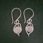 FINE SILVER EARRINGS 925 STERLING CRAFT Dangle 5g Spiral EYE Charm 23219