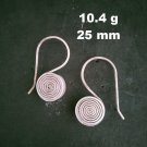 FINE SILVER EARRINGS 925 STERLING CRAFT Dangle 10g Charms Filigree Spiral 23227