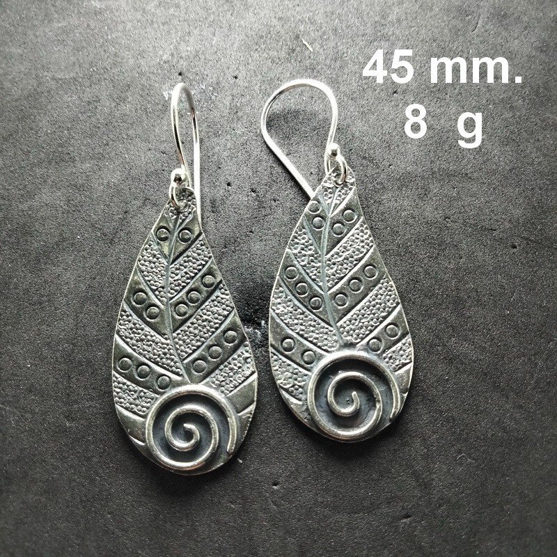 FINE SILVER EARRINGS 925 STERLING CRAFT Hook 8g LOT18 Dangle Filigree Leaf 21
