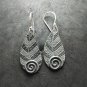 FINE SILVER EARRINGS 925 STERLING CRAFT Hook 8g LOT18 Dangle Filigree Leaf 21