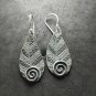 FINE SILVER EARRINGS 925 STERLING CRAFT Hook 8g LOT18 Dangle Filigree Leaf 21