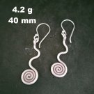 FINE SILVER EARRINGS 925 STERLING CRAFT Dangle 4g Filigree whorl 23246