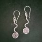 FINE SILVER EARRINGS 925 STERLING CRAFT Dangle 4g Filigree whorl 23246