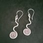 FINE SILVER EARRINGS 925 STERLING CRAFT Dangle 4g Filigree whorl 23246