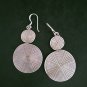 FINE SILVER EARRINGS 925 STERLING CRAFT Dangle 11g Double Spiral Round 23241