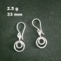 FINE SILVER EARRINGS 925 STERLING CRAFT Dangle 2g Little Double Hoops 23611