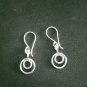 FINE SILVER EARRINGS 925 STERLING CRAFT Dangle 2g Little Double Hoops 23611