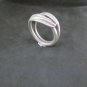 FINE SILVER RINGS 925 STERLING BAGUE WRAP WEAVE DESIGN ARTISAN HANDCRAFT