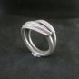 FINE SILVER RINGS 925 STERLING BAGUE WRAP WEAVE DESIGN ARTISAN HANDCRAFT