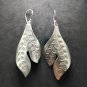 FINE SILVER EARRINGS 925 STERLING CRAFT Hook 11g LOT18 Dangle Big Leaf 27