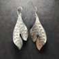 FINE SILVER EARRINGS 925 STERLING CRAFT Hook 11g LOT18 Dangle Big Leaf 27