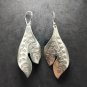 FINE SILVER EARRINGS 925 STERLING CRAFT Hook 11g LOT18 Dangle Big Leaf 27