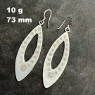 FINE SILVER EARRINGS VINTAGE CRAFT DANGLE ARTISAN 10g Sleek Elegance Hoops #E067