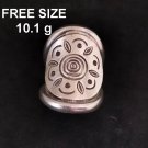 Fine Silver Rings Sterling 925 Vintage Craft Jewelry Karen Adjustable Size R408