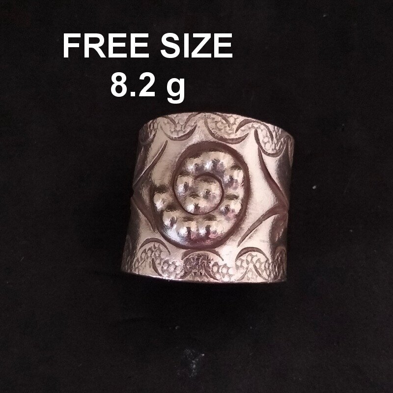 Fine Silver Rings Sterling 925 Vintage Craft Jewelry Karen Adjustable Size R416