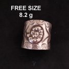 Fine Silver Rings Sterling 925 Vintage Craft Jewelry Karen Adjustable Size R416