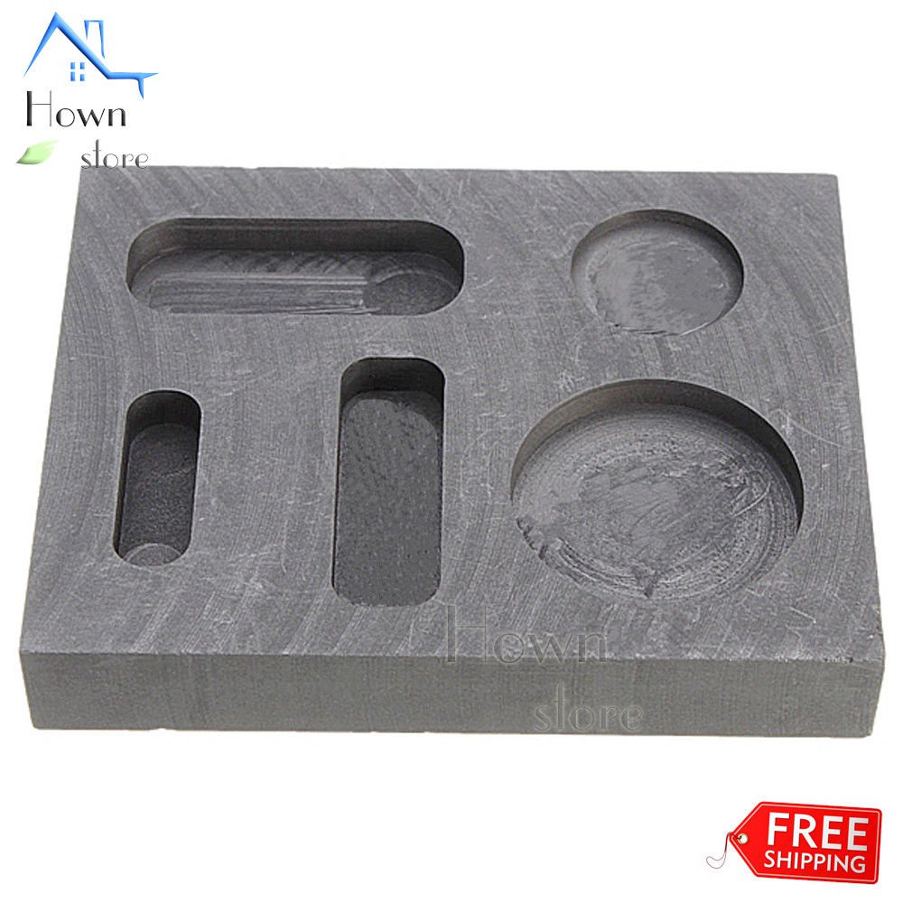 Metal cast Gold Silver Graphite Ingot Mold Jewelry Casting Scrap Refining