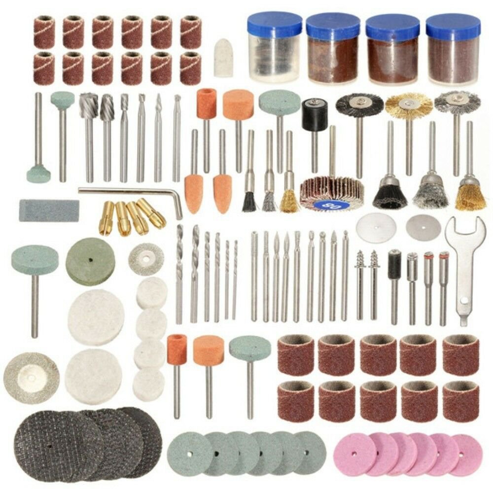 Rotary Tool Accessory Set Fits Dremel Cutting Grinding Sanding Sharpening Carving Polishing
