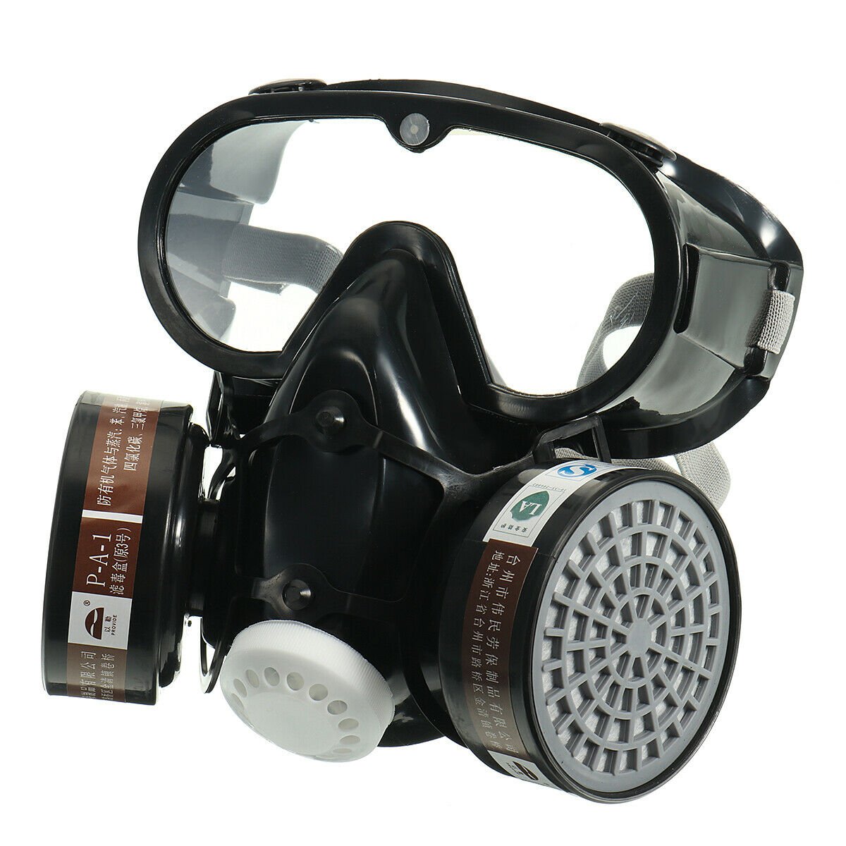 Respirator Gas Mask Safety Anti-Dust Filter Eye Goggle Set