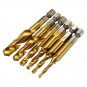 Screw Taps Drill Bit Set Titanium Coated Hex Shank Hown - store