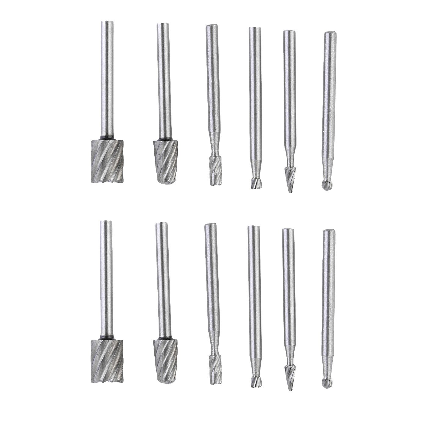Burr Bit HSS Router Carving Rasp Shank Grinding Milling Cutter Dremel Set