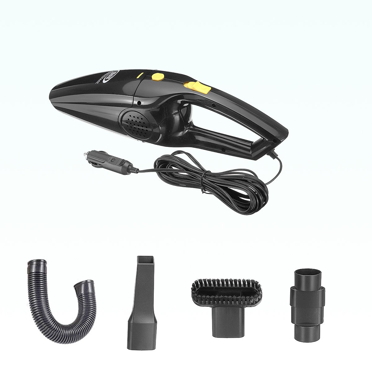 Car Vacuum Cleaner Handheld Portable High Power Vac 12v Low Noise Black
