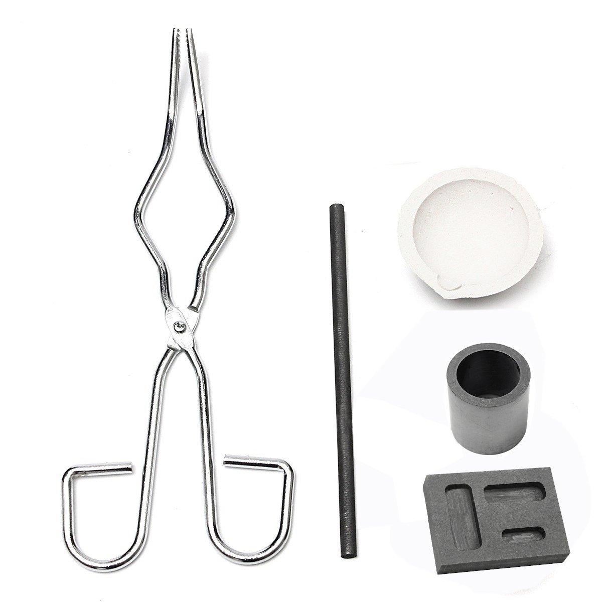 Combo Gold Silver Melting Torch Crucible Tong Rod Graphite ingot Mold