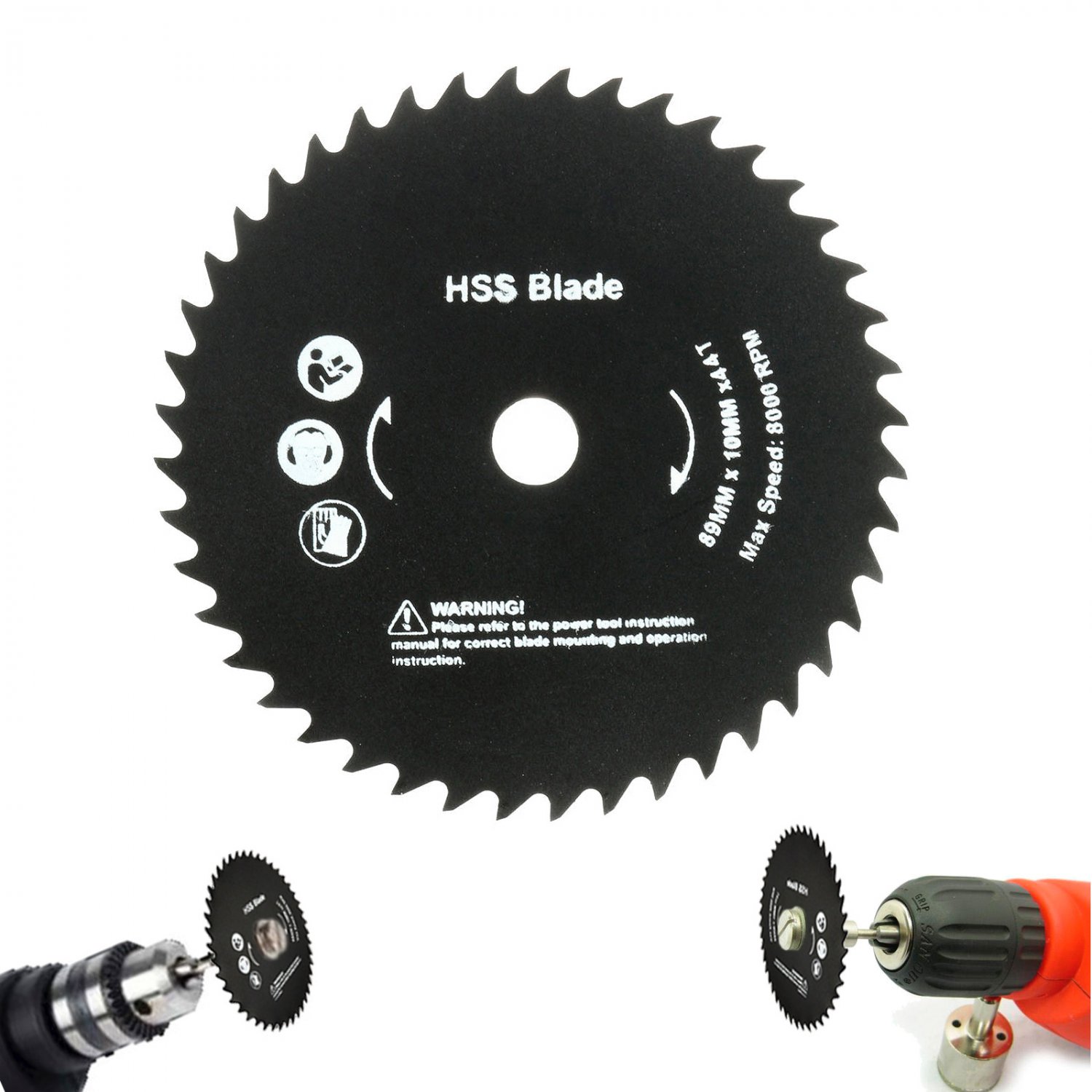Saw Blade HSS Cutting Discs Circular Wheel Rotating PVC Wood Plastic Cement