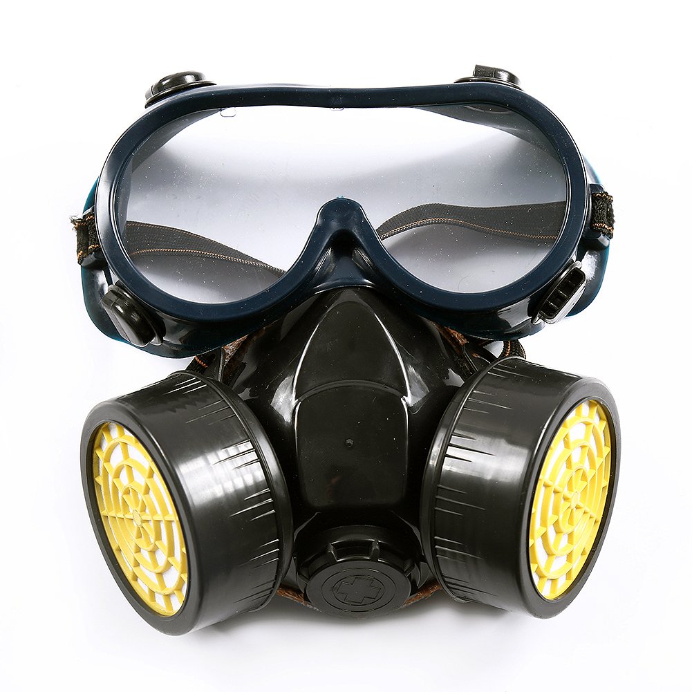 Respirator Gas Mask Safety Chemical Anti-Dust Filter Military Eye ...