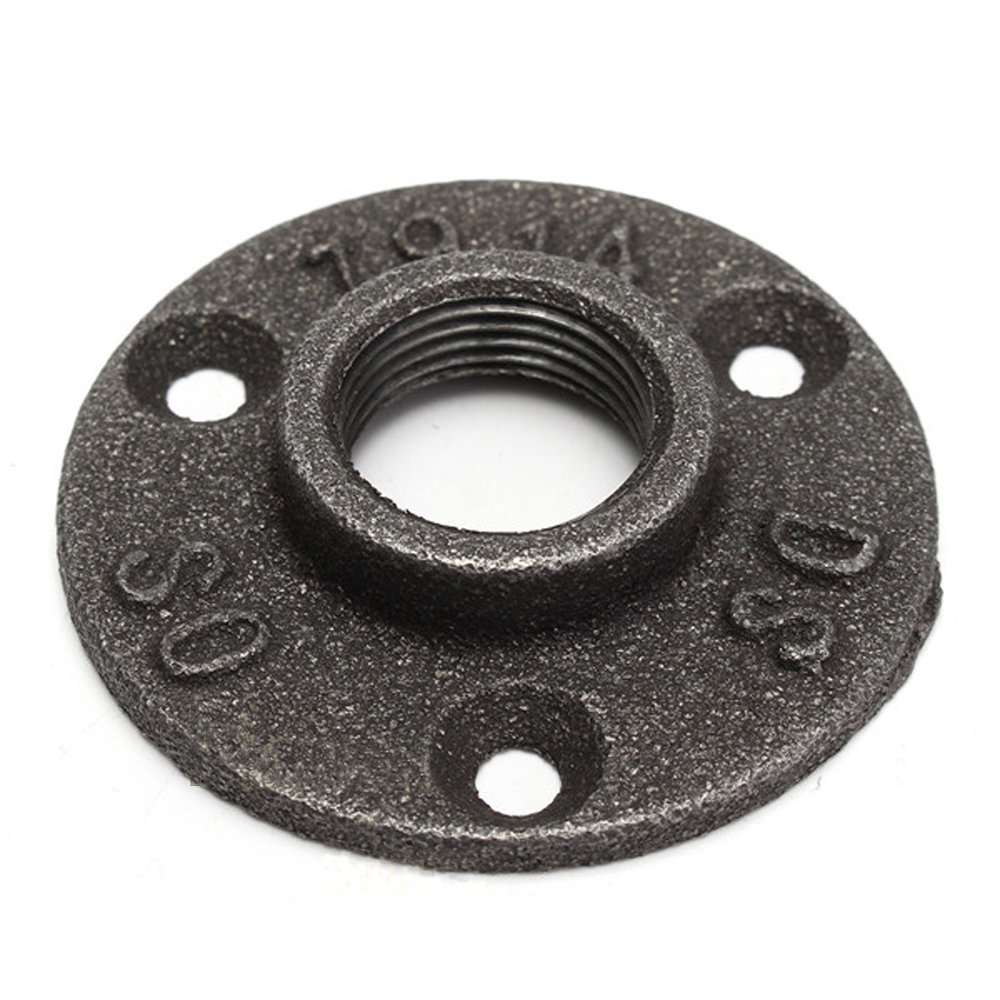 Black Malleable Iron Flange Vintage Hown - store