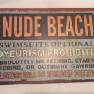Nude Beach Pool Novelty Vintage Style Tin Metal Sign 16" x 10" NEW