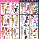 Dress Up Girls Stickers #7 COMPLETE SET of 15! NEW! Allstar