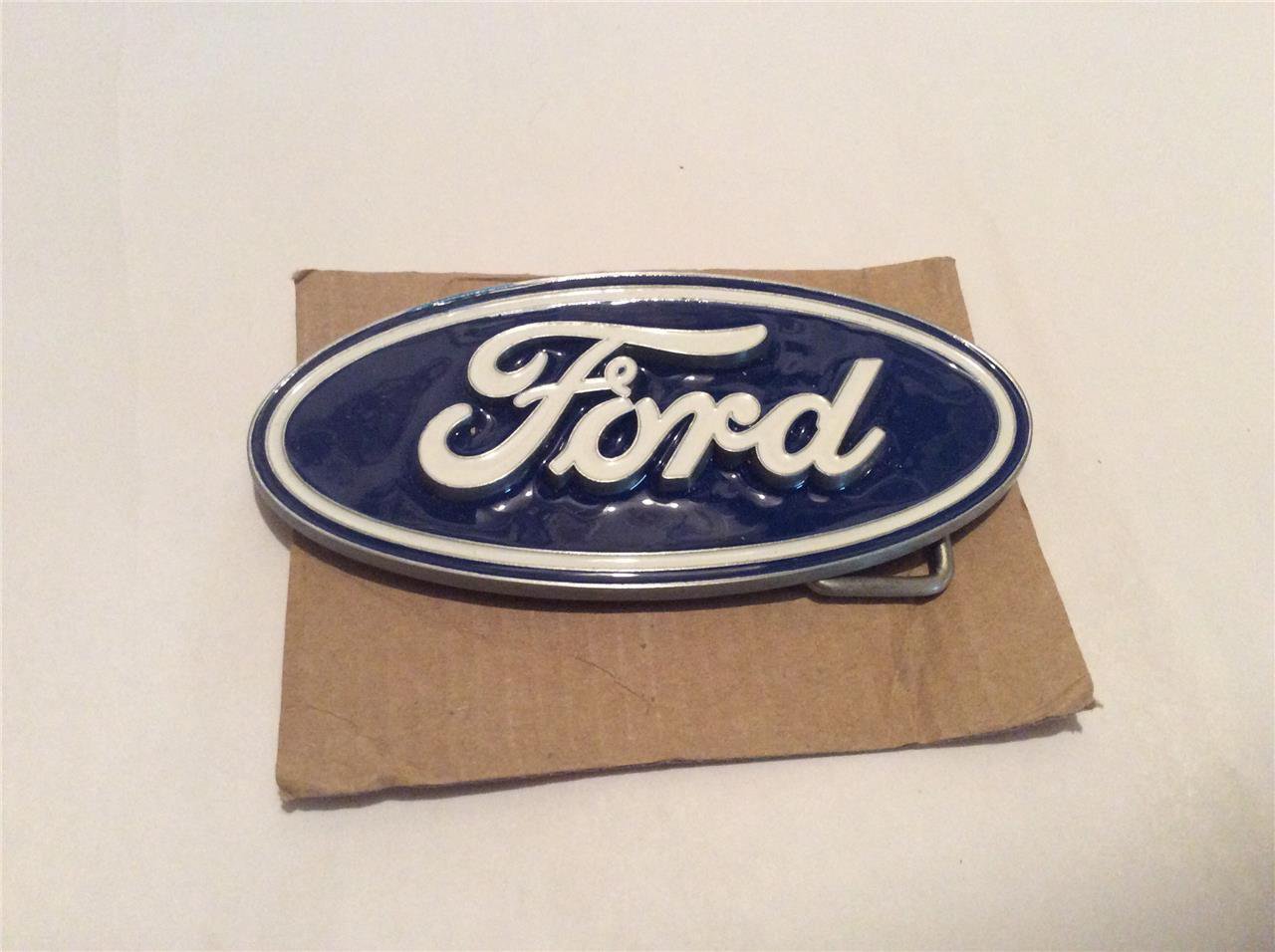 Official Licensed Pewter Oval Ford Belt Buckle Siskiyou