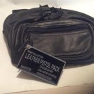 Roma Leather CCW Concealed Gun Handgun Fanny Waist Bag Holster Black Leather